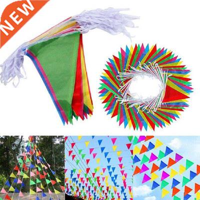 100 Meter 150 Flags Rainbow Pennant Outdoor Banner Nylon
