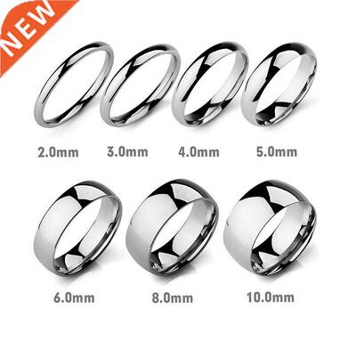 Inside and Outside Curved Smooth Ring Fashion Jewelry Stainl