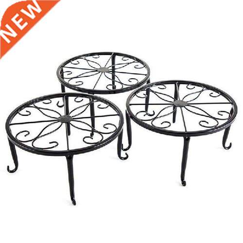Quality 3 Pack Metal Potted Plant and Floor Flower Pot