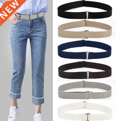 New Women Invisible Belt Buckle Plastic Comfortable Elastic