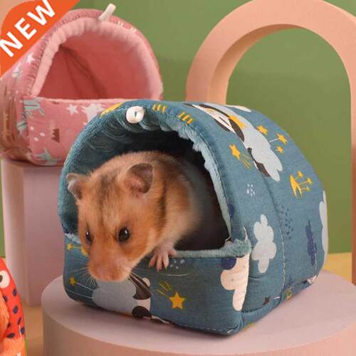 Cute Hamster Warm Bed Winter House Cave for Small Animals