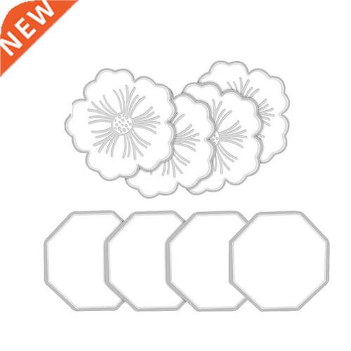 8 Peces Coaster Slcone Resn Molds Set Octagon Flower
