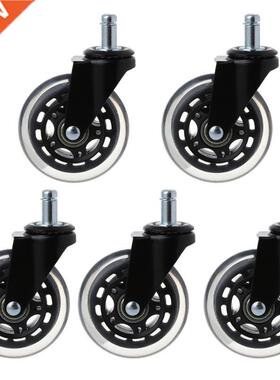5Pcs 11x22mm Office Chair Wheels Wivel Rubber Caster Wheel S