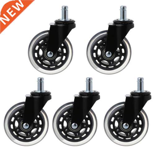 5Pcs 11x22mm Office Chair Wheels Wivel Rubber Caster Wheel S