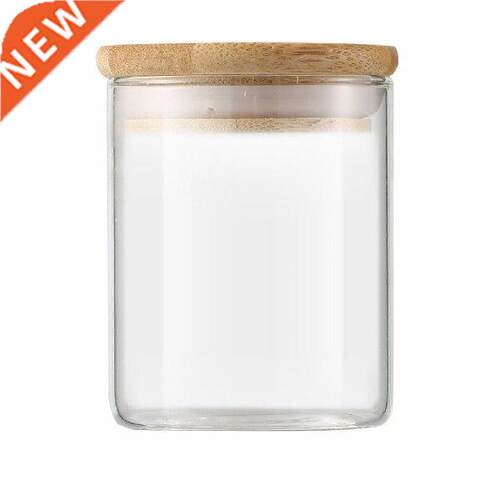 Durable Glass Sealed Can Food Storage Tank Bamboo Tea