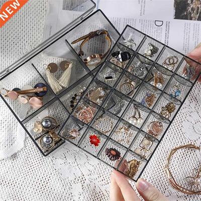 Multi-grid Jewelry Clear Storage Box Big Capacity Compartmen