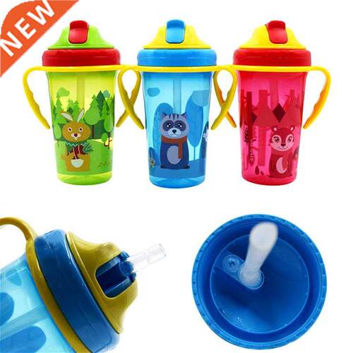 Cute Baby Feeding Cup with Straw BPA Free Portable Feeding B