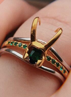 Loki Ring 925 Silver Gold-plated 3PCS/Set Ring Men Jewelry G
