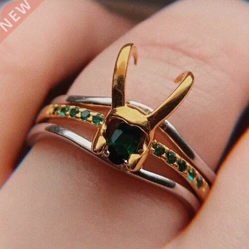 Loki Ring 925 Silver Gold-plated 3PCS/Set Ring Men Jewelry G