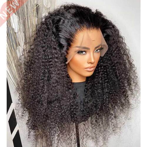 High Density Kinky Curly Glueless Synthetic Hair Lace Front