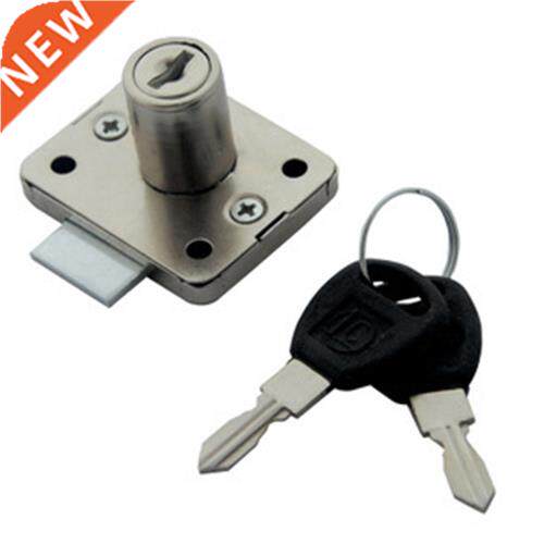 Cylinder Sliver Tone Deadbolt Drawer Lock 2 Keys for Cabinet