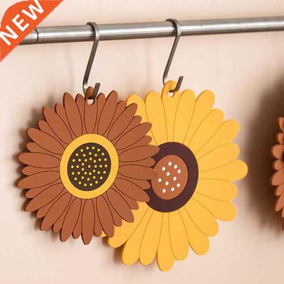 Sunflowers Silicone Coaster Plant Coffee Table Mats Cup Mats