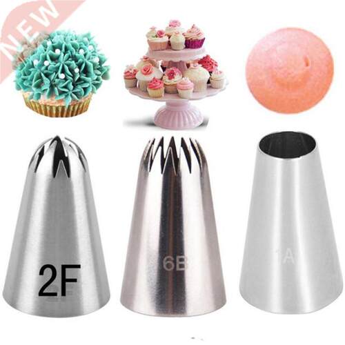 1-3 Pcs/set Icing Piping Pastry Nozzle Tips Baking Tools Cre