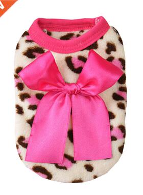Fleece Dog Clothes with Bow Tie Winter Warm Puppy Pet Dog