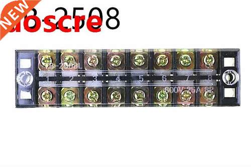 10Pcs 600V 25A 8 Positions Screw Electric Wire Connection Ba