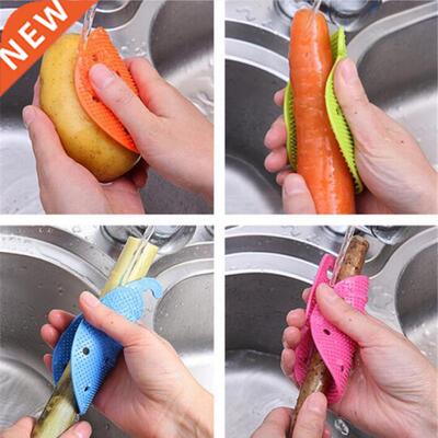Kitchen Fruits and Vegetables Cleaning Brush Does Not Hurt