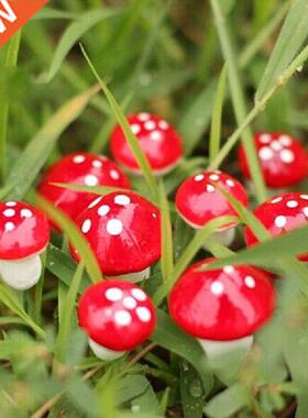 10Pcs 2cmRed Multi-colored Foam Mushrooms Miniatures for