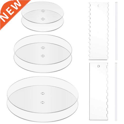 Transparent Acrylic Round Cake Pan Set Cream Cake Baking Cra