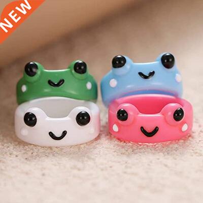 New Cartoon Frog Rings for Men Fashion Cute Frog Resin Women