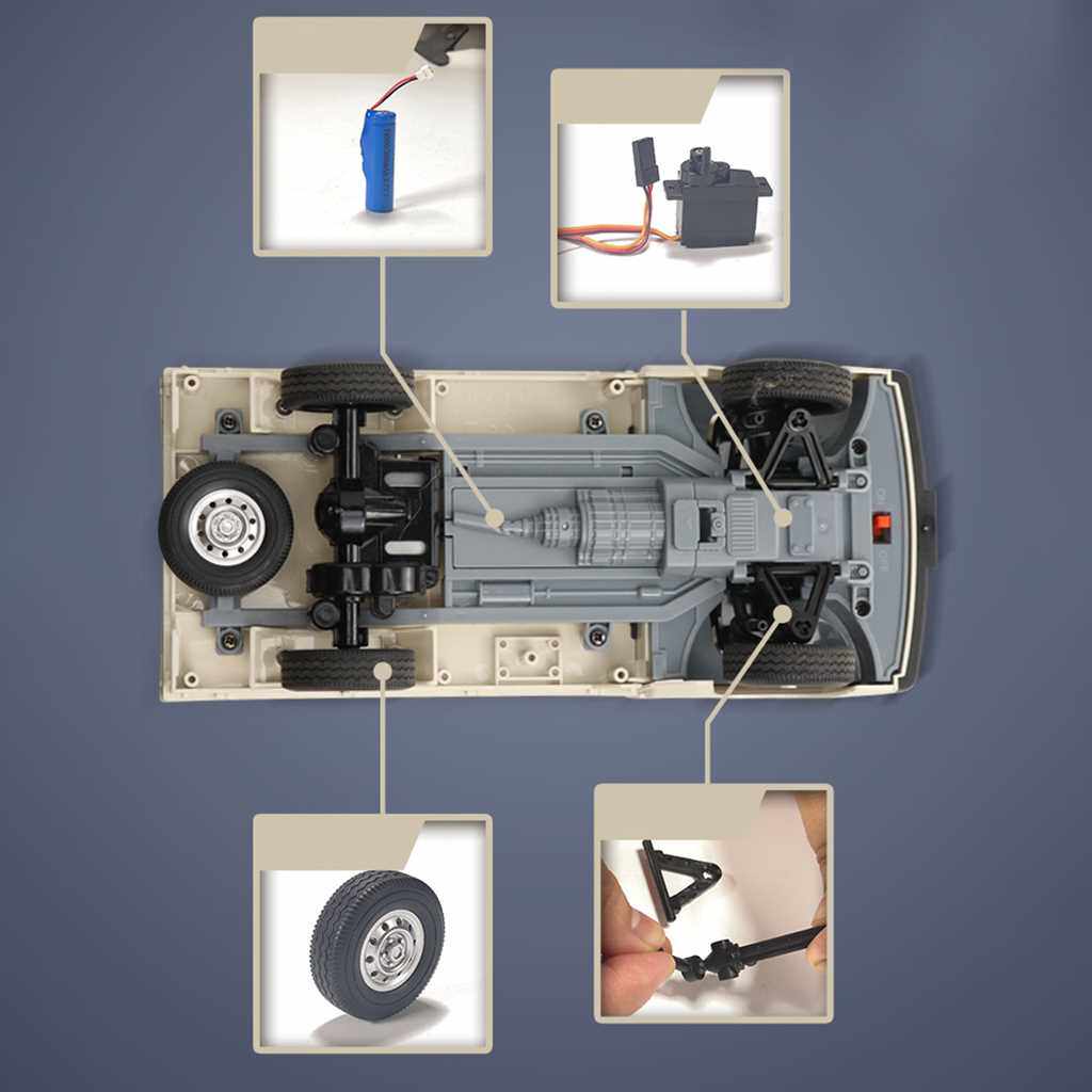 WPL D12 1|16 4WD RC CAR SMULATON DRFT CLMBNG TRUCK LED