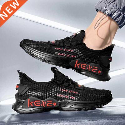 Men Sport Shoes Breathable Black ndy Sneakers Casual Light W