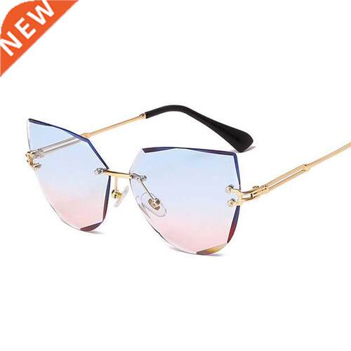 Cat Eye Women Sunglasses High Quality Black Transparent Fema
