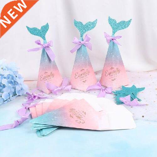 1/10pcs Colorful Mermaid Gift Bags Little Mermaid Party