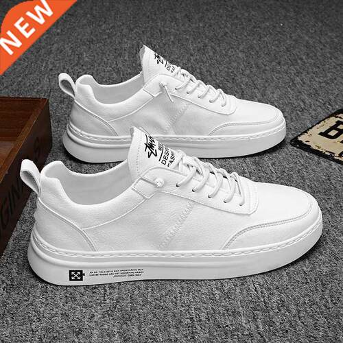 Men's White Shoes Skateboarding Shoes Low Top Men British
