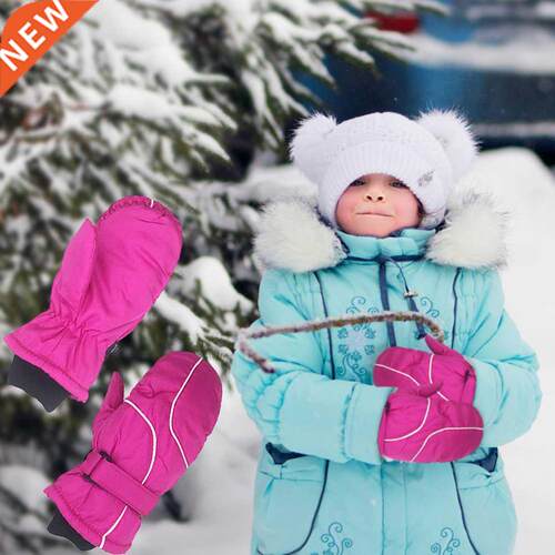 1Pair New Fashion Children Kids Winter Snow Warm Gloves Boys