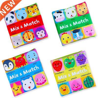 Cloth Book Cartoon Animal Face Matching Torn Baby Stereo Clo