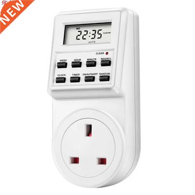 Digital Timer Switch 1A 20V With UK Plug Socket Weekly Pr