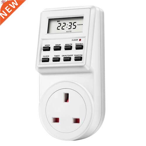 Digital Timer Switch 1A 20V With UK Plug Socket Weekly Pr