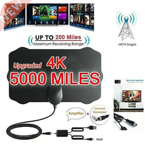 5000 Mile Range HDTV Antenna 4K HD Indoor Digital TV Aerial