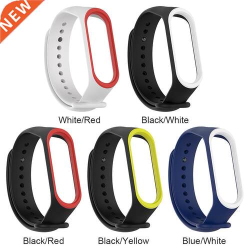 Replacement Soft Silicone Dual Color Bracelets Wristband for