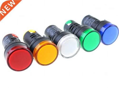 10PCS/Lot Blue AC220V 22mm Diameter AD16-22 LED Power Indica