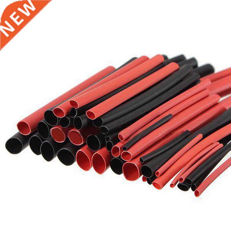 42pcs 6 Sizes Ratio 2:1 Red Black Polyolefin H-type Heat Shr