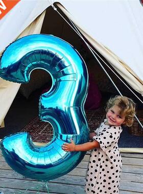 40 Inch Large Blue Number Balloons Happy Birthday Balloon A