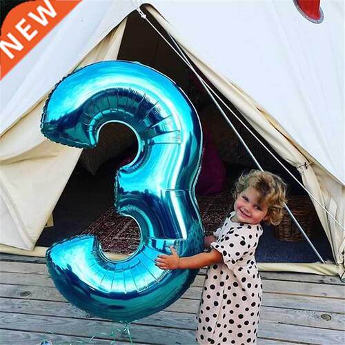40 Inch Large Blue Number Balloons Happy Birthday Balloon A