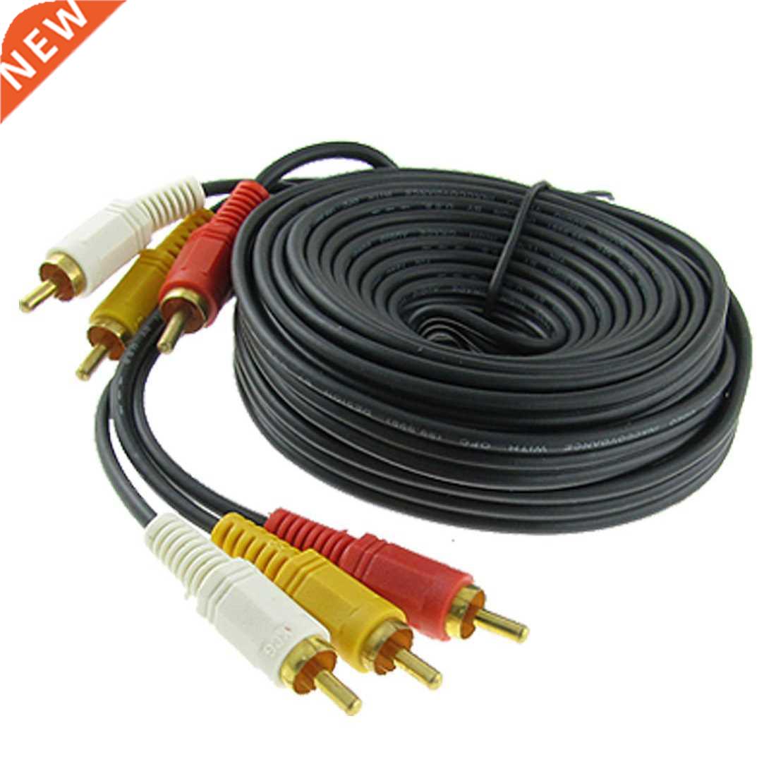 Triple 3 RCA Male to Male Audio Video DVD TV AV Cable 4.6M L