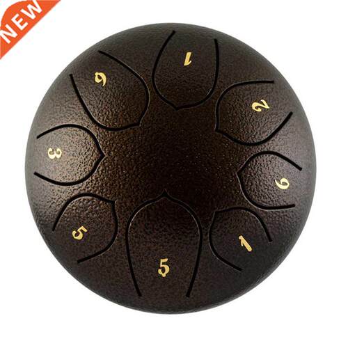 6 Inch Alloy Steel Tongue Drum C Key 8 Tones Hand Drum