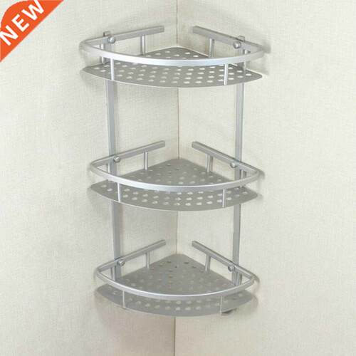 Aluminum Bathroom Shelf Three Layer Wall Mounted Shower