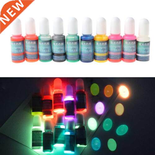10 Colors Glowing in Dk Epoxy Resin Pigment Luminous Colo