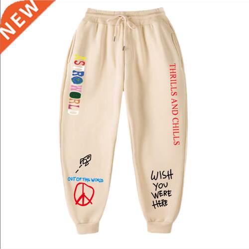 Autumn Winter Pants Men Women TRAVIS SCOTT ASTROWORLD Letter