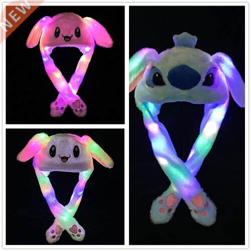 Funny Hat Women Men Kids Lighting Hat Cute Rabbit Ears Plush