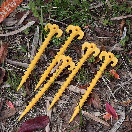 5 Pcs Ground Nails Camping Travel Plastic Screws Tent Pegs