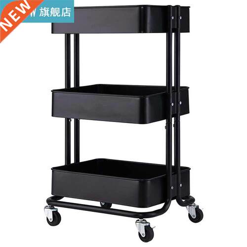 New -Tier Home Kitchen Storage Utility cart-Black for kitch