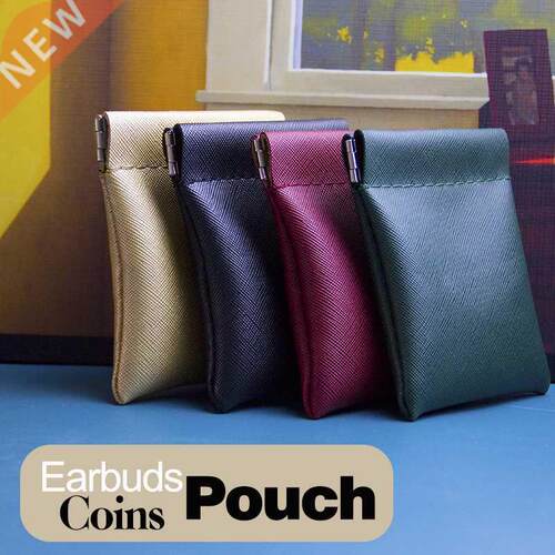 Pu Leather Coin Purse Women Men Small Mini Short Wallet Bag