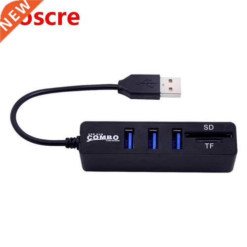 Micro USB Hub 2.0 Multi USB Ports Combo SD/TF Card Reader Hu