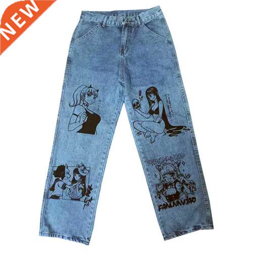 New Jeans Women Harajuku Streetwear Loose Wide Leg Straight