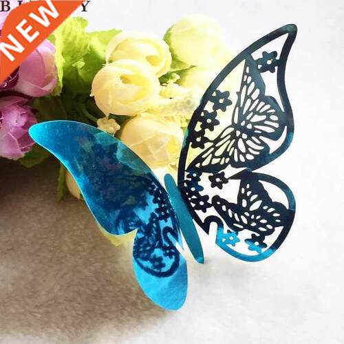 10 Pcs/Lot Butterfly Cards Table Mark Wine Glass Name Place